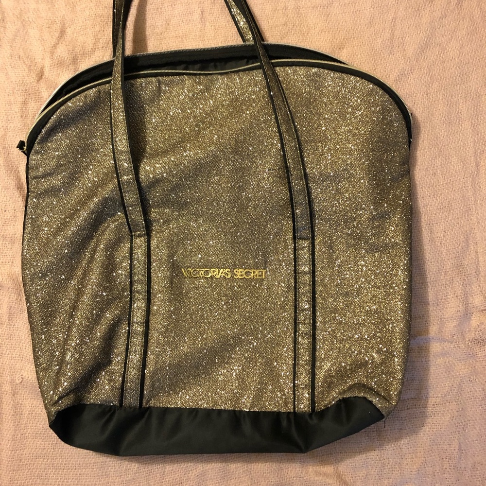 Victoria Secret Gold Tote Bag